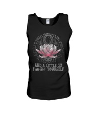 Yoga Peace Love And Light Unisex Tank tile