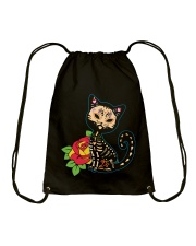 Cat Day of the Dead Drawstring Bag thumbnail