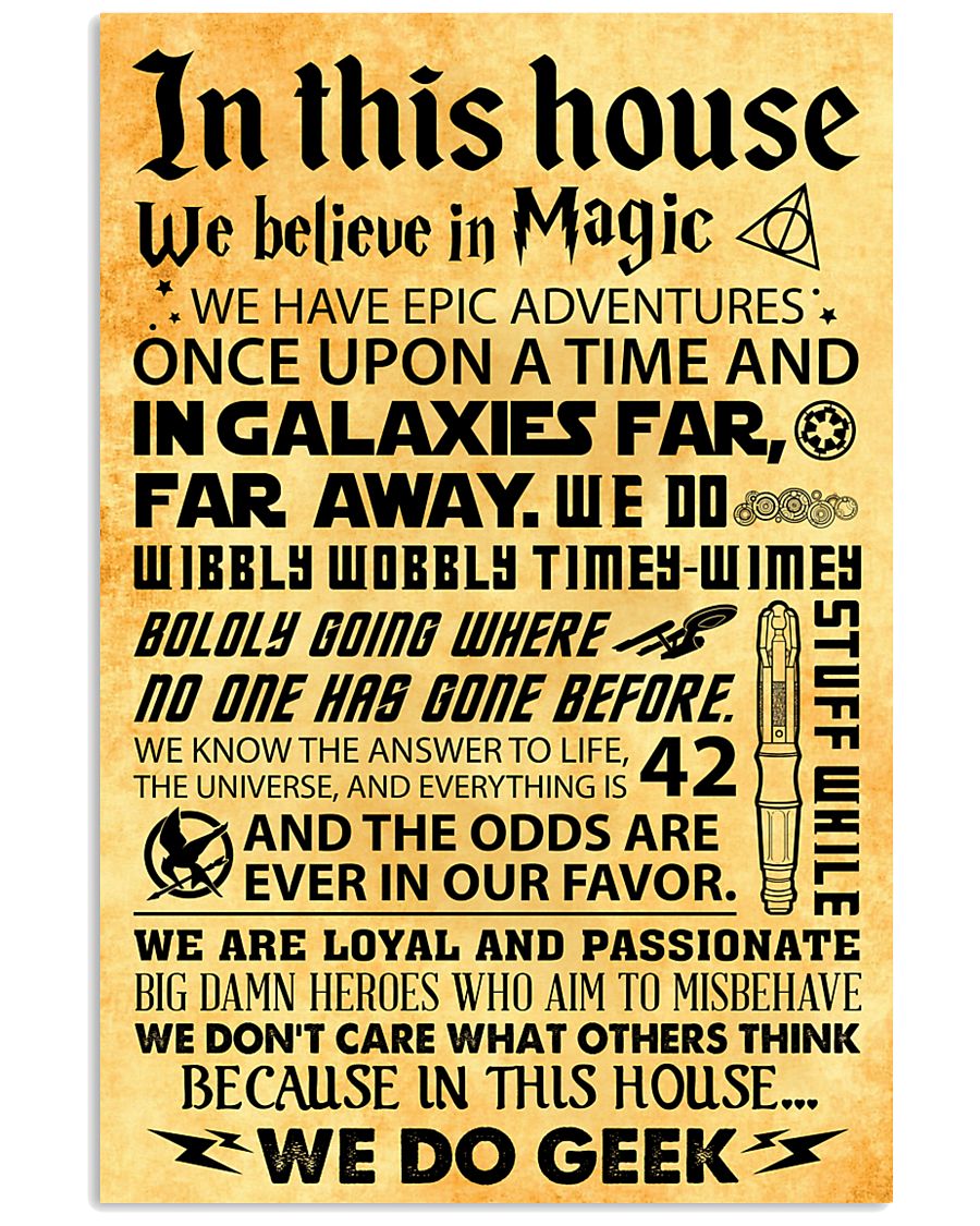 In this house 11x17 Poster