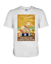 Ocean Pineapple Juice Happily Ever After V-Neck T-Shirt tile