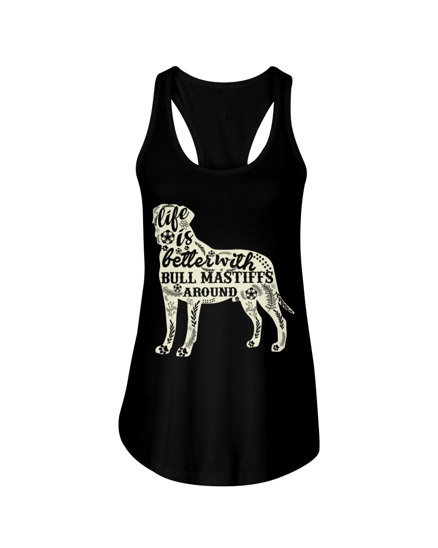 Life is better with bull mastiffs around Ladies Flowy Tank