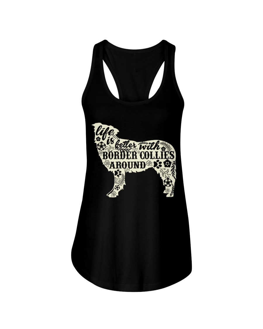 Life is better with boder collies around Ladies Flowy Tank