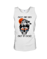 Ocean Sassy Since Birth Salty By Choice Unisex Tank tile