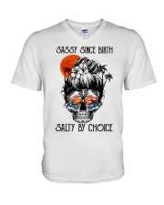 Ocean Sassy Since Birth Salty By Choice V-Neck T-Shirt tile