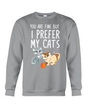 prefers my cats Crewneck Sweatshirt thumbnail