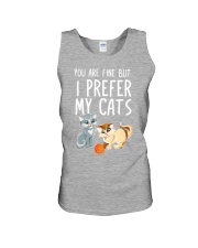 prefers my cats Unisex Tank thumbnail