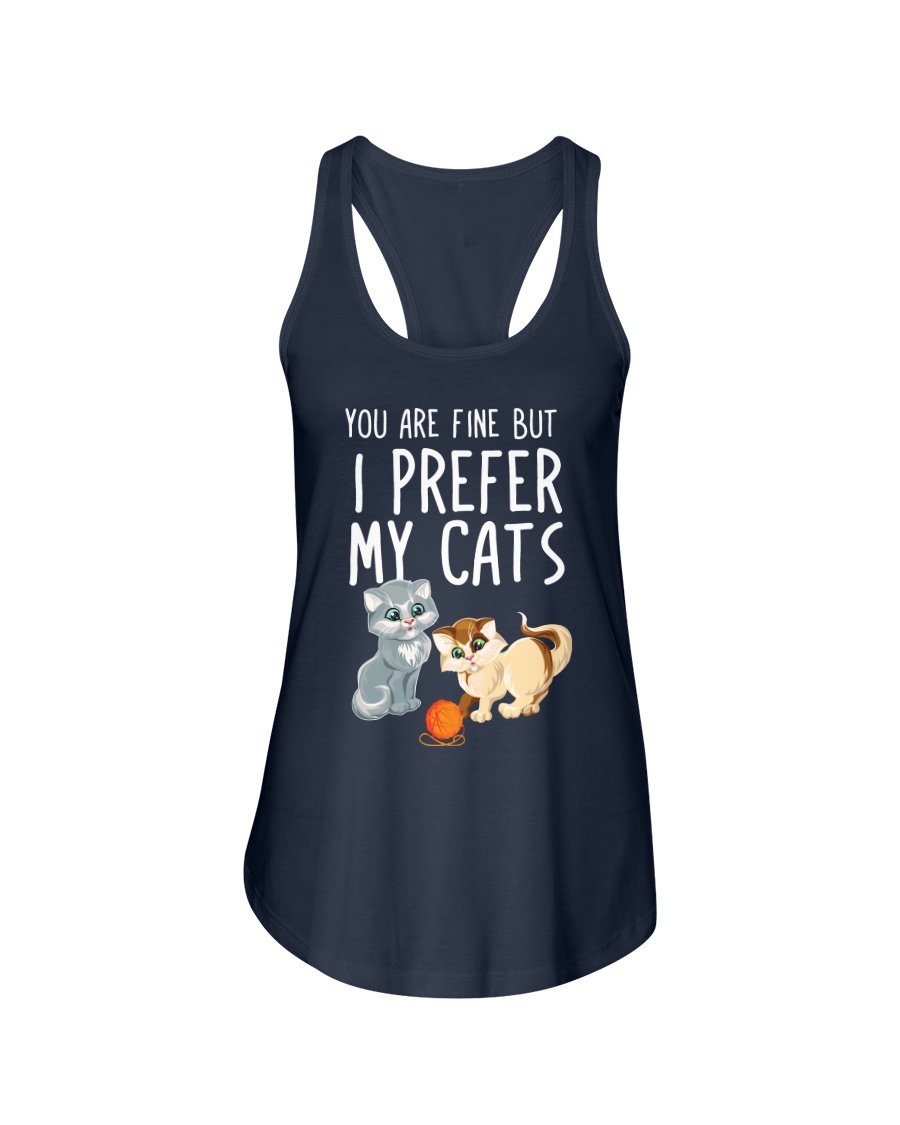 prefers my cats Ladies Flowy Tank