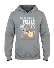 prefers my cats Hooded Sweatshirt thumbnail