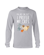 prefers my cats Long Sleeve Tee thumbnail