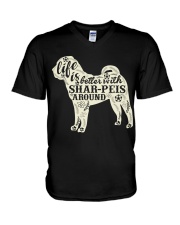 Life is better with shar-peis around V-Neck T-Shirt thumbnail