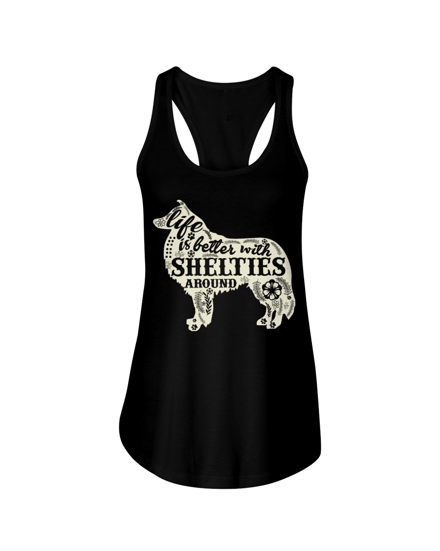 Life is better with shelties around Ladies Flowy Tank