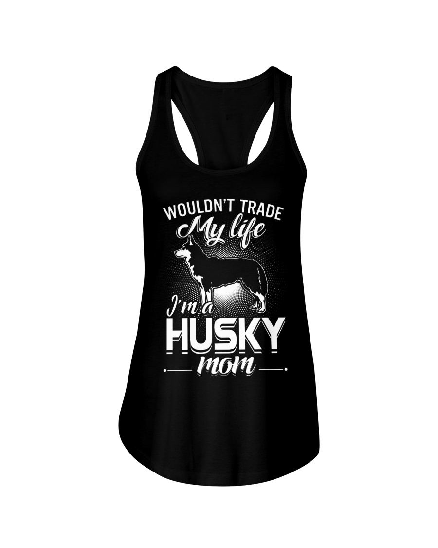 husky mom Ladies Flowy Tank