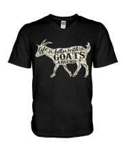 Life is better with goats around V-Neck T-Shirt thumbnail