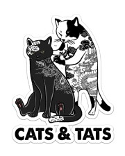 Cat And Tats Sticker - Single (Vertical) front
