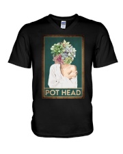 Garden Pot Head V-Neck T-Shirt tile
