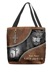 Jesus Faith Over Fear All-over Tote front