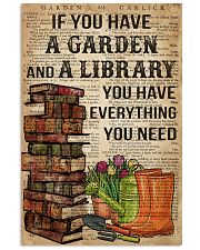 Garden and A Library 16x24 Poster front