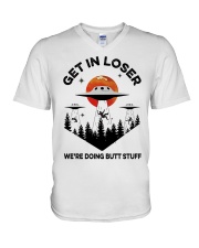 UFO Get In Loser V-Neck T-Shirt tile