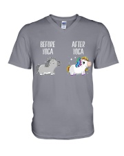 Before and After Yoga V-Neck T-Shirt thumbnail