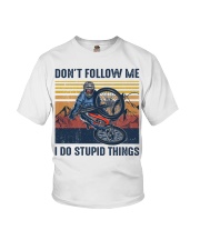 Cycling I Do Stupid Things Youth T-Shirt tile
