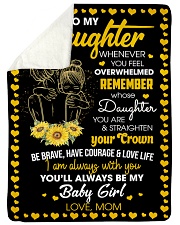Family To My Daughter Sherpa Fleece Blanket tile