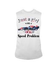 Racing Just A Girl With A Speed Problem Sleeveless Tee tile