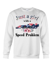 Racing Just A Girl With A Speed Problem Crewneck Sweatshirt tile