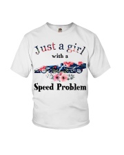 Racing Just A Girl With A Speed Problem Youth T-Shirt tile