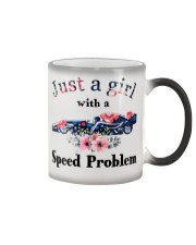 Racing Just A Girl With A Speed Problem Color Changing Mug tile