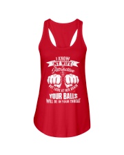 I know my wife Ladies Flowy Tank thumbnail
