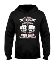 I know my wife Hooded Sweatshirt front