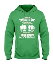 I know my wife Hooded Sweatshirt front