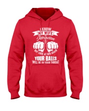 I know my wife Hooded Sweatshirt front