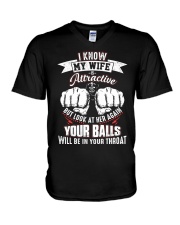 I know my wife V-Neck T-Shirt thumbnail