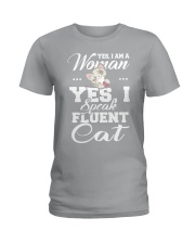 Yes I speak fluent cat Ladies T-Shirt thumbnail