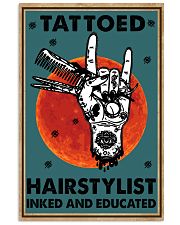 Hairdresser Tattooed Hairstylist Inked Educated 16x24 Poster front