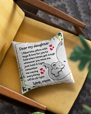 Family Dear My Daughter Square Pillowcase aos-pillow-square-front-lifestyle-07