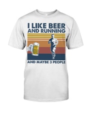 Running I Like Beer And Running Classic T-Shirt tile