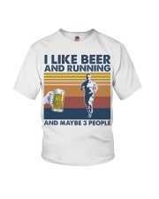 Running I Like Beer And Running Youth T-Shirt tile