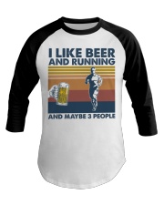 Running I Like Beer And Running Baseball Tee tile