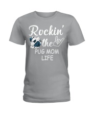 pug mom life Ladies T-Shirt thumbnail