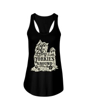 Life is better with yorkiefs around Ladies Flowy Tank front