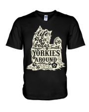 Life is better with yorkiefs around V-Neck T-Shirt thumbnail