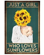 Garden Just A Girl Who Loves Sunflowers 16x24 Poster front