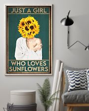 Garden Just A Girl Who Loves Sunflowers 16x24 Poster lifestyle-poster-1