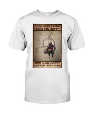 Skiing And Dogs Make Me Happy Premium Fit Mens Tee tile