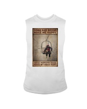 Skiing And Dogs Make Me Happy Sleeveless Tee tile
