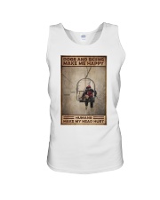 Skiing And Dogs Make Me Happy Unisex Tank tile