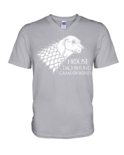 House dachshund V-Neck T-Shirt thumbnail