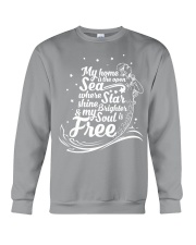 My Home Is The Open Sea where Star Shine Brighter Crewneck Sweatshirt thumbnail